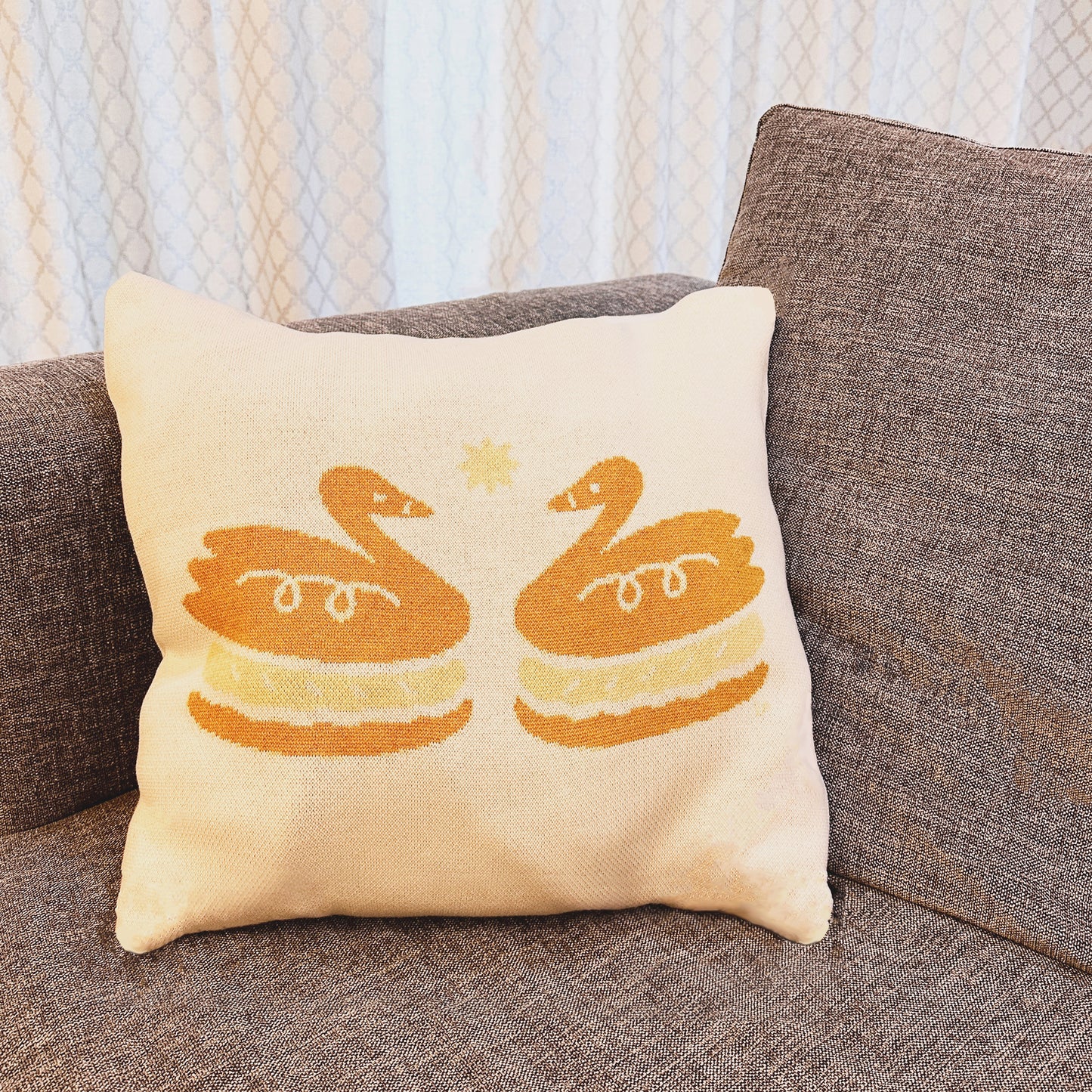 Swan shoe/cushion cover