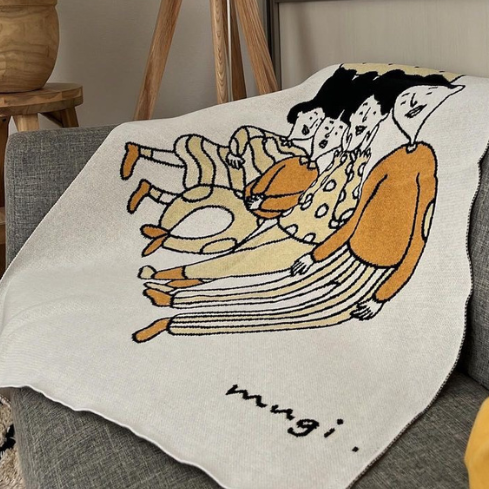 banana no kazoku / knit blanket