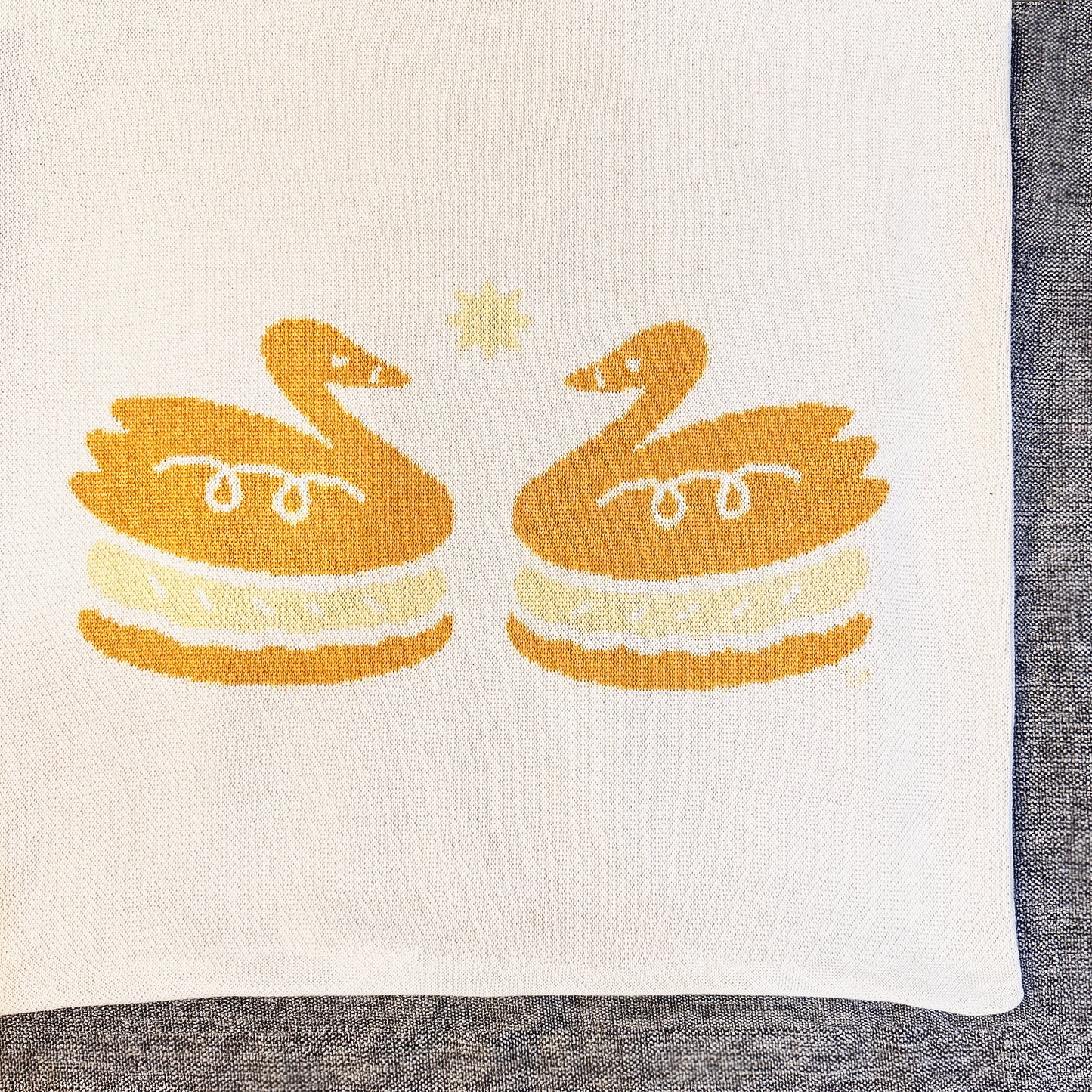 Swan shoe/cushion cover