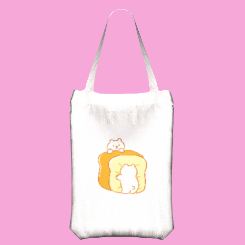 食パンとくま / ニットバッグ