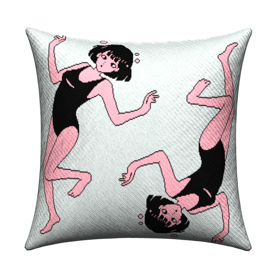 Swimming Girl / Cushion Cover