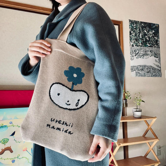 Tateyama Fuyuko / Happy Namida Knit Bag
