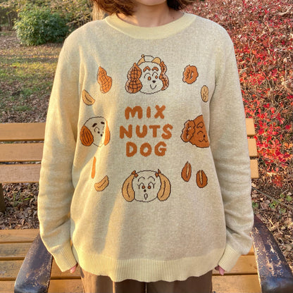 MIX NUTS DOG / ニットセーター
